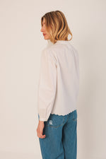 Load image into Gallery viewer, Embroidered Poplin Shirt - White
