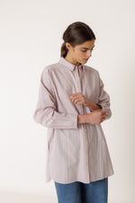 Load image into Gallery viewer, Long Striped Shirt - Mauve
