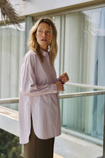 Load image into Gallery viewer, Long Striped Shirt - Mauve

