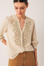 Load image into Gallery viewer, Embroidered Floral Shirt
