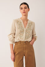 Load image into Gallery viewer, Embroidered Floral Shirt

