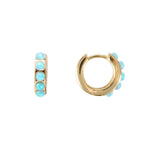 Load image into Gallery viewer, Blue Opal Crystal Huggies
