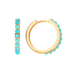 Load image into Gallery viewer, Blue Opal Crystal Maxi Hoops
