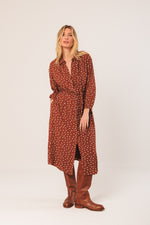 Load image into Gallery viewer, Oversized Polka Dot Shirt Dress
