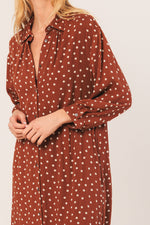 Load image into Gallery viewer, Oversized Polka Dot Shirt Dress
