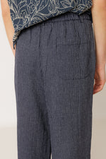 Load image into Gallery viewer, Pleated Pinstripe Trouser
