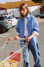 Load image into Gallery viewer, Oversized Striped Poplin Shirt
