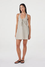 Load image into Gallery viewer, Joni Mini Dress - Taupe Stripe
