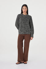 Load image into Gallery viewer, Solene Sweater - Black &amp; Taupe Multi
