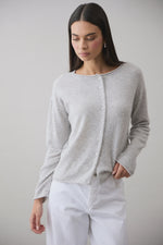 Load image into Gallery viewer, Reversible Button Cardigan - Foggy
