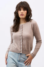 Load image into Gallery viewer, Essential Slim Cardigan - Toast
