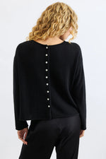 Load image into Gallery viewer, Reversible Button Cardigan - Black
