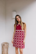 Load image into Gallery viewer, Crochet Mini Dress - Red
