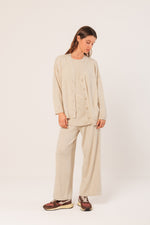 Load image into Gallery viewer, Seawool V-Neck Cardigan - Beige
