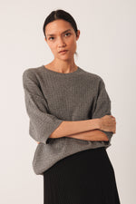 Load image into Gallery viewer, Short Sleeve Cable Knit Sweater
