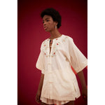 Load image into Gallery viewer, Reka Embroidered Berry Shirt

