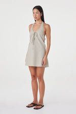 Load image into Gallery viewer, Joni Mini Dress - Taupe Stripe
