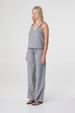 Load image into Gallery viewer, Sia Pant - Muted Blue Check
