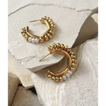 Load image into Gallery viewer, Pebble Hoops
