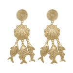 Load image into Gallery viewer, Bahamut Earrings - 18K Gold Plated

