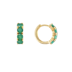 Load image into Gallery viewer, Green Agate Midi Hoops
