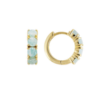 Load image into Gallery viewer, Amazonite Midi Hoops
