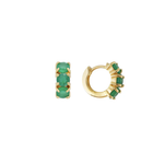 Load image into Gallery viewer, Green Agate Huggies
