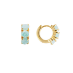 Load image into Gallery viewer, Amazonite Huggies
