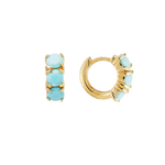 Load image into Gallery viewer, Turquoise Huggies
