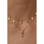 Load image into Gallery viewer, Petal Moonstone Necklace - Gold
