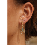 Load image into Gallery viewer, Allegra - Apatite Gold Earrings
