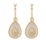 Load image into Gallery viewer, Utu Hoop Earrings In Citrine - 18K Gold Plated
