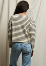 Load image into Gallery viewer, Briana - Cobalt French Terry Stripe Long Sleeve
