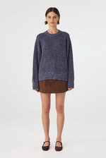 Load image into Gallery viewer, Solene Sweater - Chocolate &amp; Royal Multi
