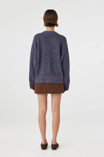 Load image into Gallery viewer, Solene Sweater - Chocolate &amp; Royal Multi
