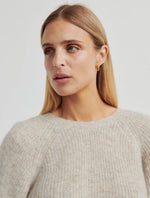 Load image into Gallery viewer, Flare Twist Back Knit - Light Beige Melange
