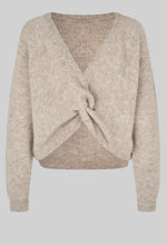 Load image into Gallery viewer, Flare Twist Back Knit - Light Beige Melange

