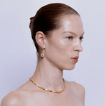 Load image into Gallery viewer, Utu Hoop Earrings In Citrine - 18K Gold Plated
