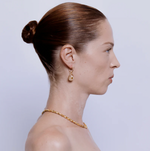 Load image into Gallery viewer, Utu Hoop Earrings In Citrine - 18K Gold Plated
