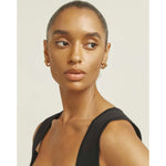 Load image into Gallery viewer, Small Bambu Hoop Earrings
