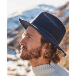 Load image into Gallery viewer, Anderson Wide Brimmed Fedora - Navy
