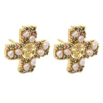 Load image into Gallery viewer, Gorgoneion Peace Earrings - 18K Gold Plated
