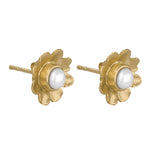 Load image into Gallery viewer, Perdita Studs With Pearl - 18k Gold Plated

