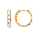Load image into Gallery viewer, Crystal Pearl Maxi Hoops
