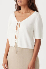 Load image into Gallery viewer, Poppy Short Sleeve Top - Cream
