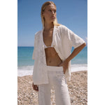 Load image into Gallery viewer, Aster Crochet Shirt - Cream
