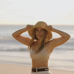 Load image into Gallery viewer, Sunny Crushable Straw Bucket Hat - Sand
